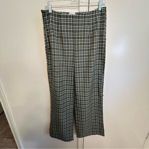 Princess Polly Green Plaid Wide Leg Pants Women’s US Size 8